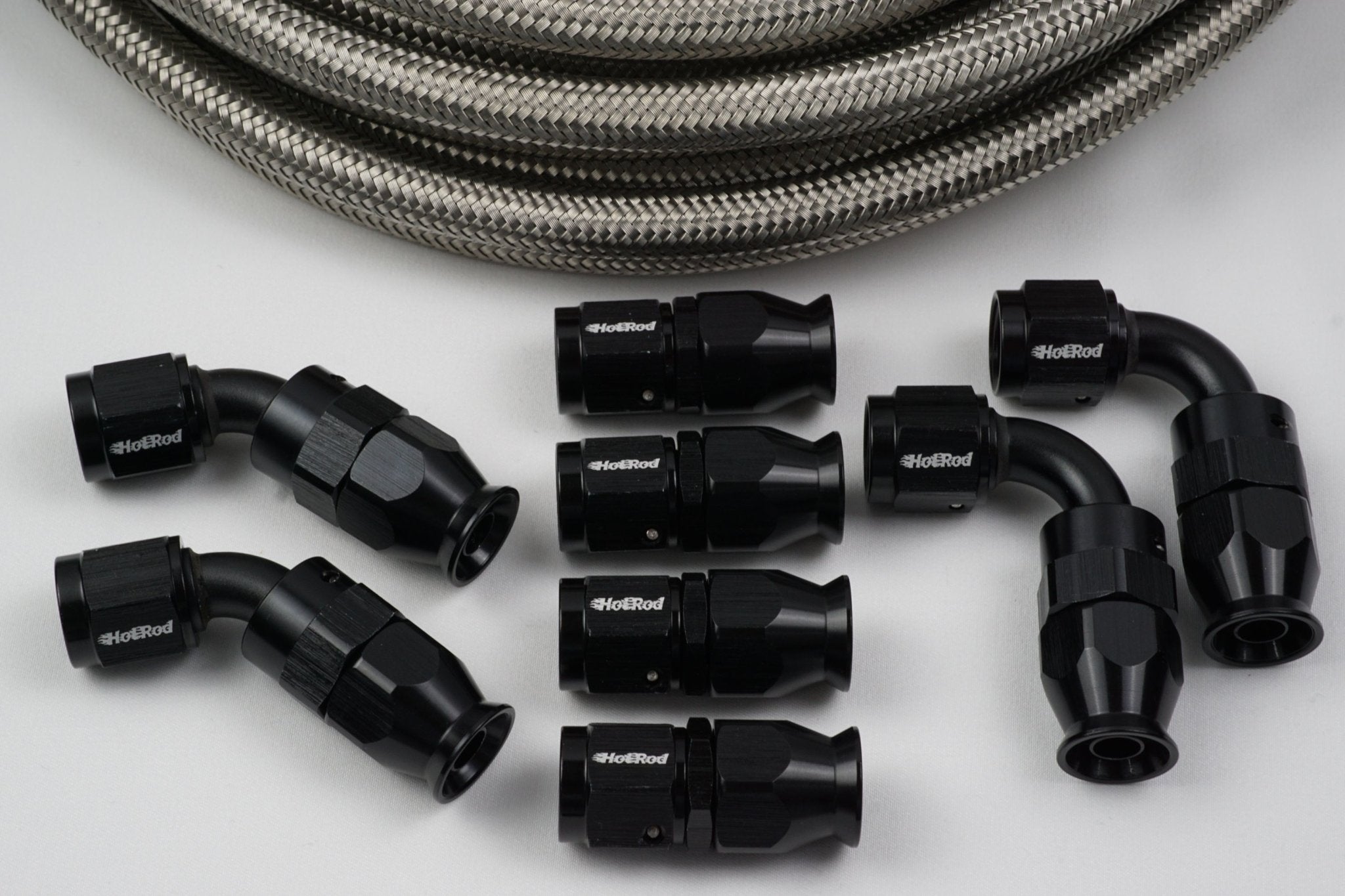 AN-6 Stainless PTFE Hose and 8 Fittings Bundle Deal