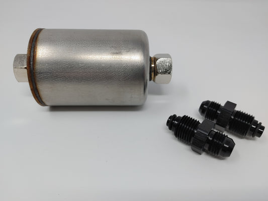 Factory style Inline fuel filter w/ AN6 fittings