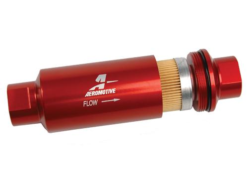 Aeromotive inline fuel filter with ORB ports - Choose filtration level - Hot Rod fuel hose by One Guy Garage