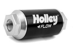 Holley 40 micron inline fuel filter 175GPH for carb 162-563 - Hot Rod fuel hose by One Guy Garage