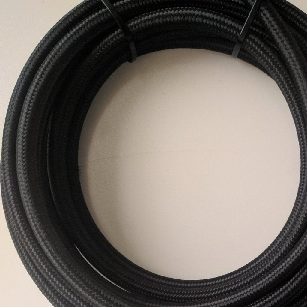PTFE lined Black Nylon braided hose - AN6, AN8, AN10 - Hot Rod fuel hose by One Guy Garage
