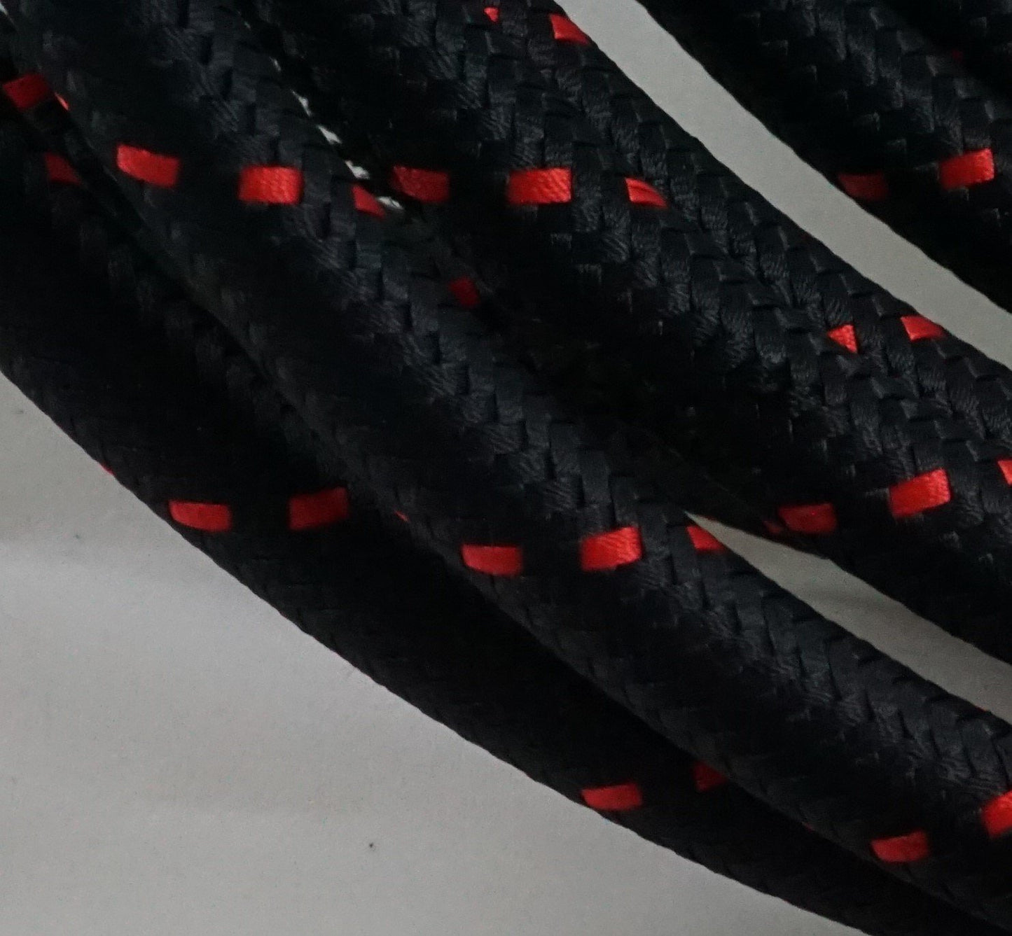 PTFE lined Black Nylon with Red Check braided hose - AN6, AN8, AN10 - Hot Rod fuel hose by One Guy Garage