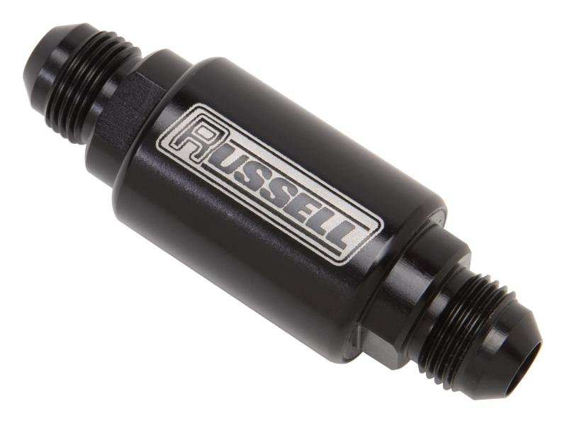 Russell Performance Black Anodized (3in Length 1-1/4in dia. -6 male inlet/outlet) - Hot Rod fuel hose by One Guy Garage